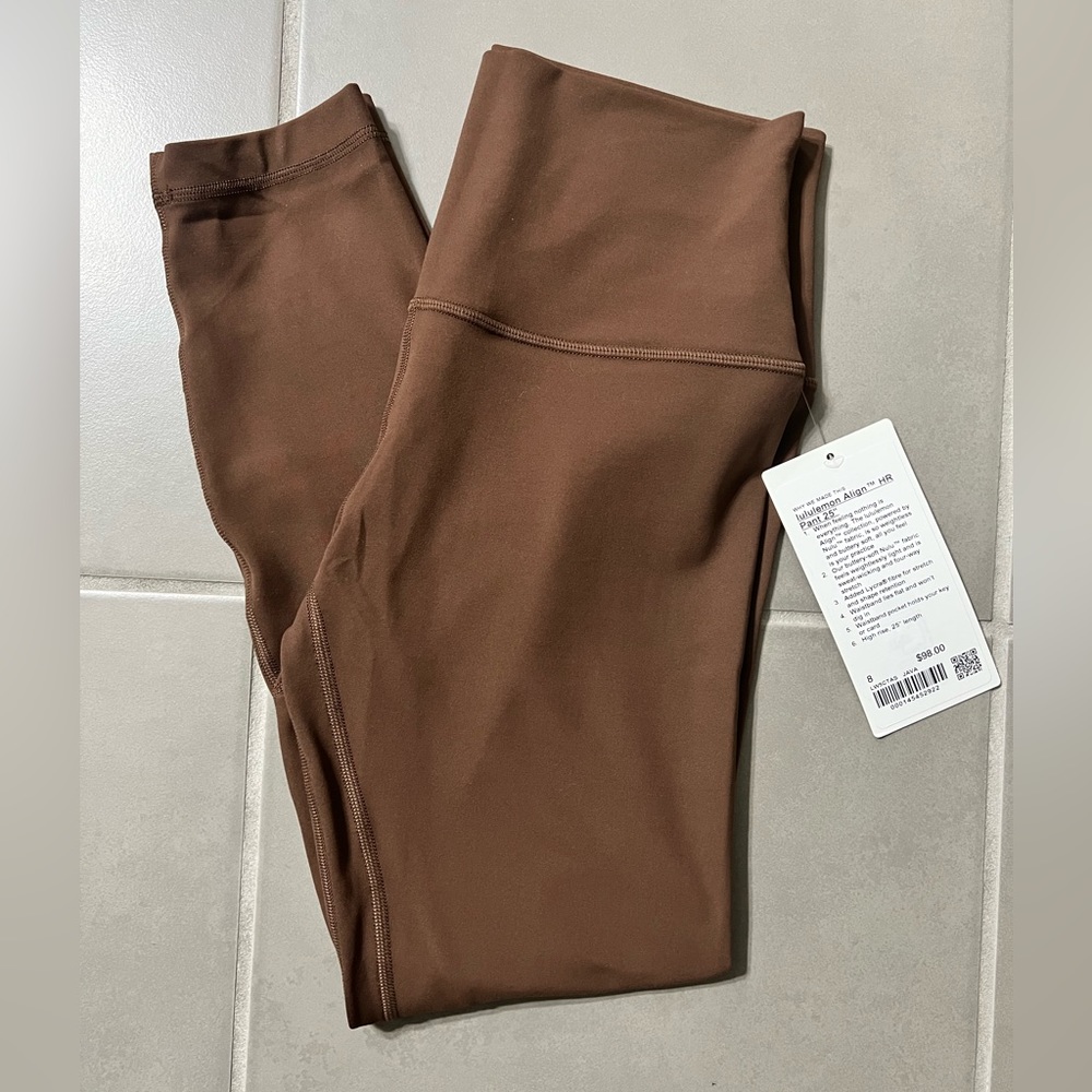 Lululemon Java Align Pant 25” Sz 8